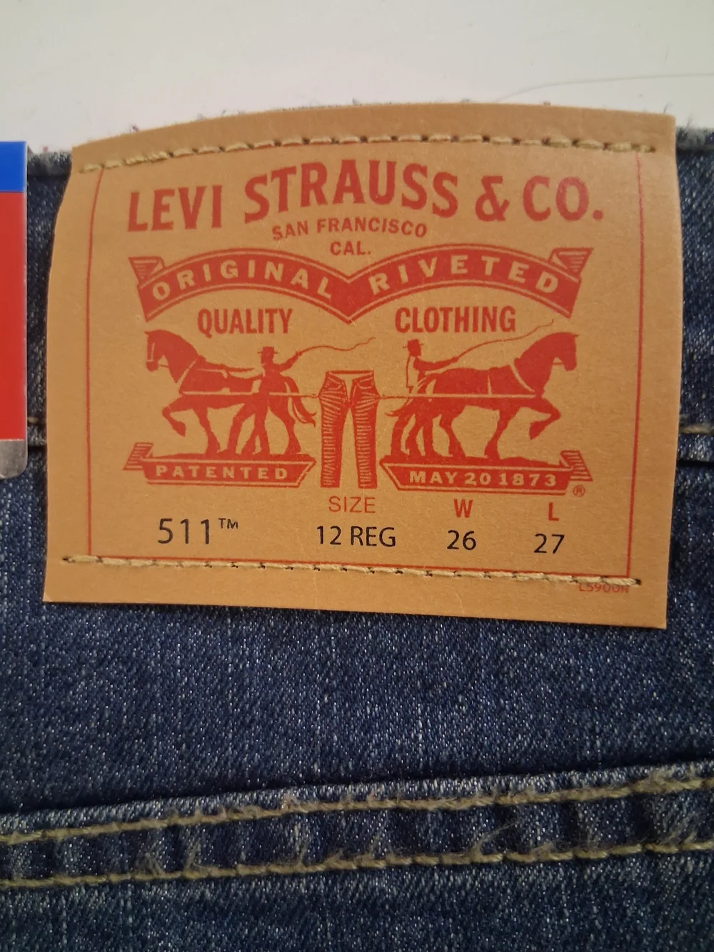 Boys Red Tag Levi Jeans Size 12 512 Slim Flex Stretch New With Tags W26 L/27